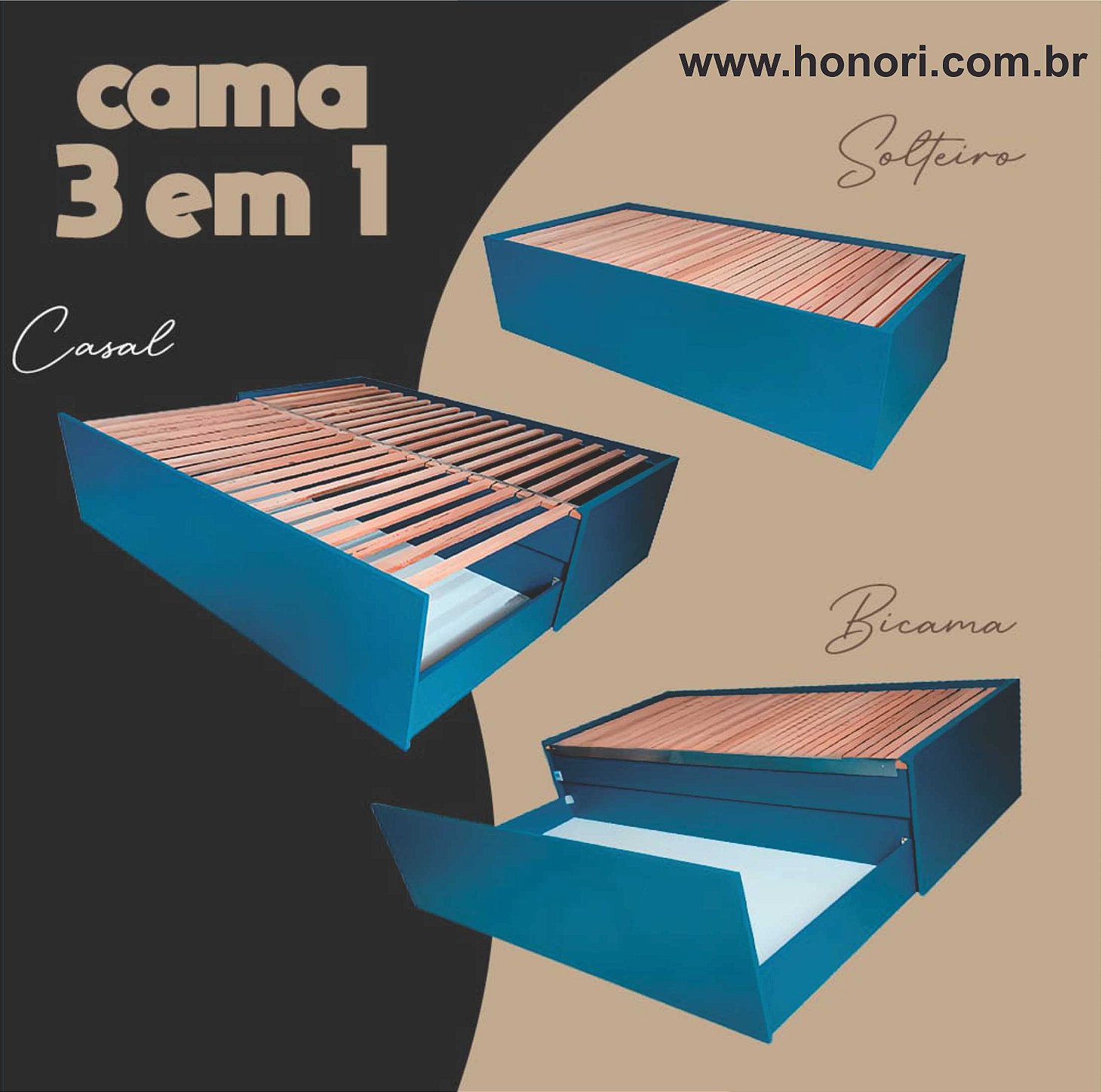 cama de solteiro que vira cama de casal